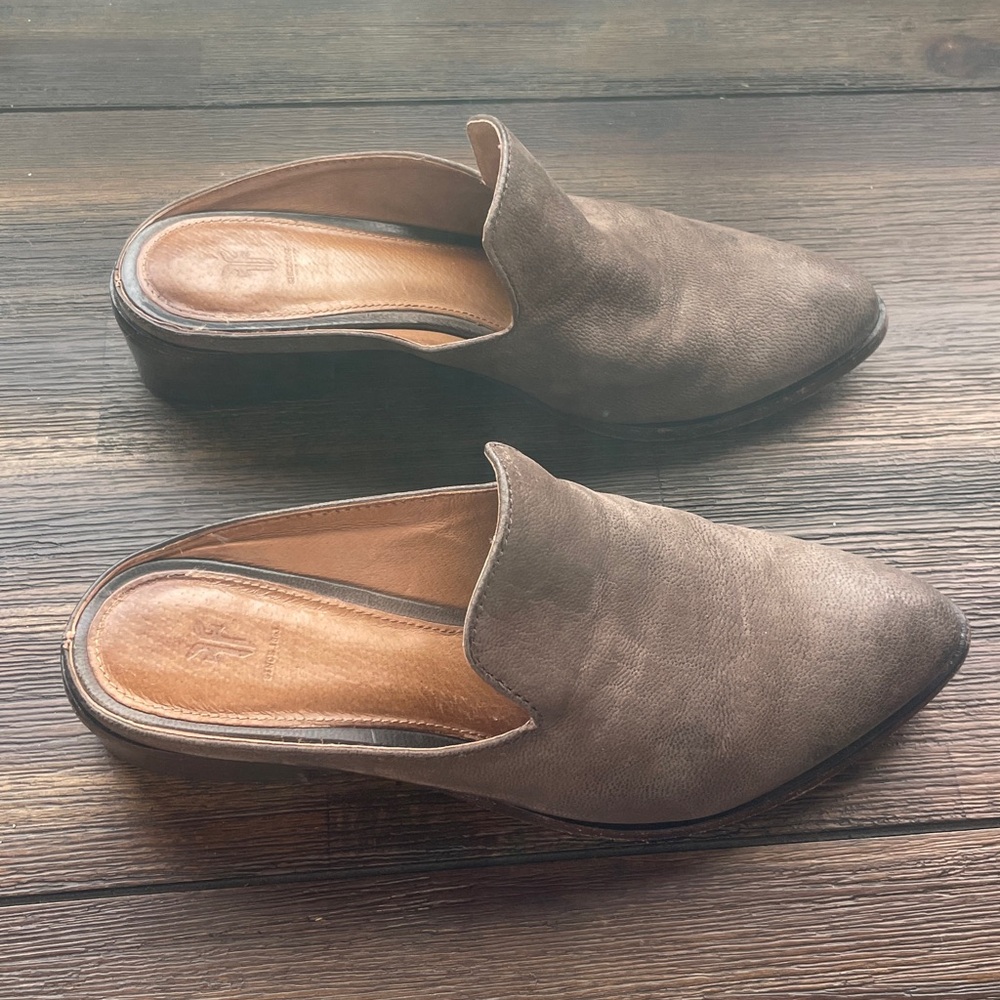 Frye Mule - gray leather